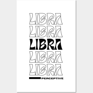 Libra retro graphic design Posters and Art